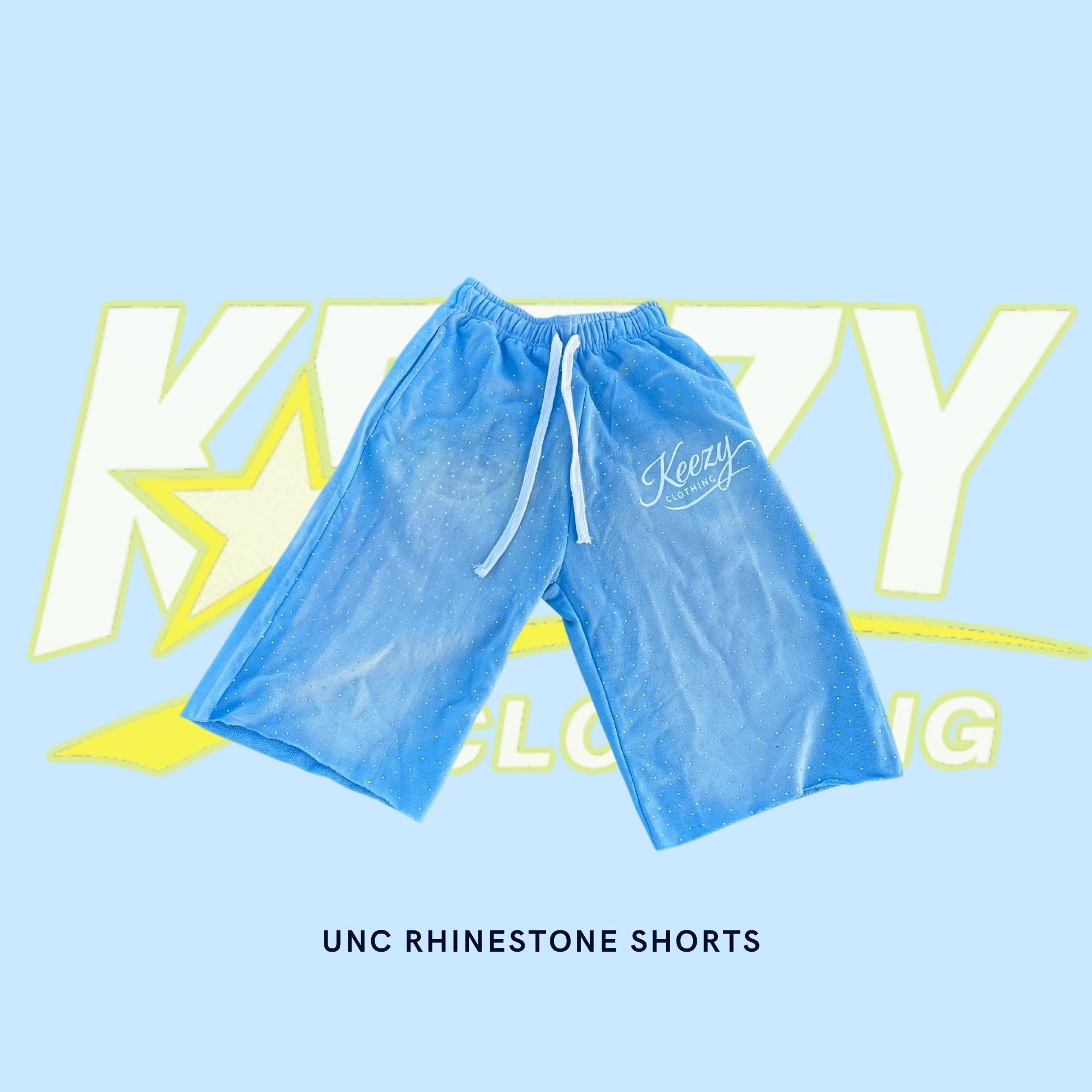UNC RHINESTONE SHORTS